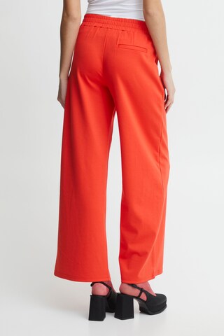 ICHI Wide leg Chino 'Kate' in Rood