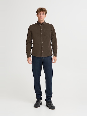 Casual Friday Regular fit Button Up Shirt ' CFAton ' in Brown