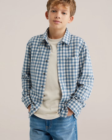 WE Fashion Klasický střih Košile – modrá: přední strana