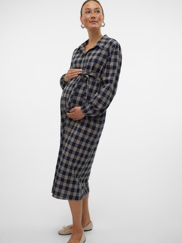 Abito camicia 'MLOlive Lia' di MAMALICIOUS in blu