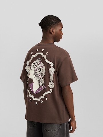 T-Shirt Bershka en marron