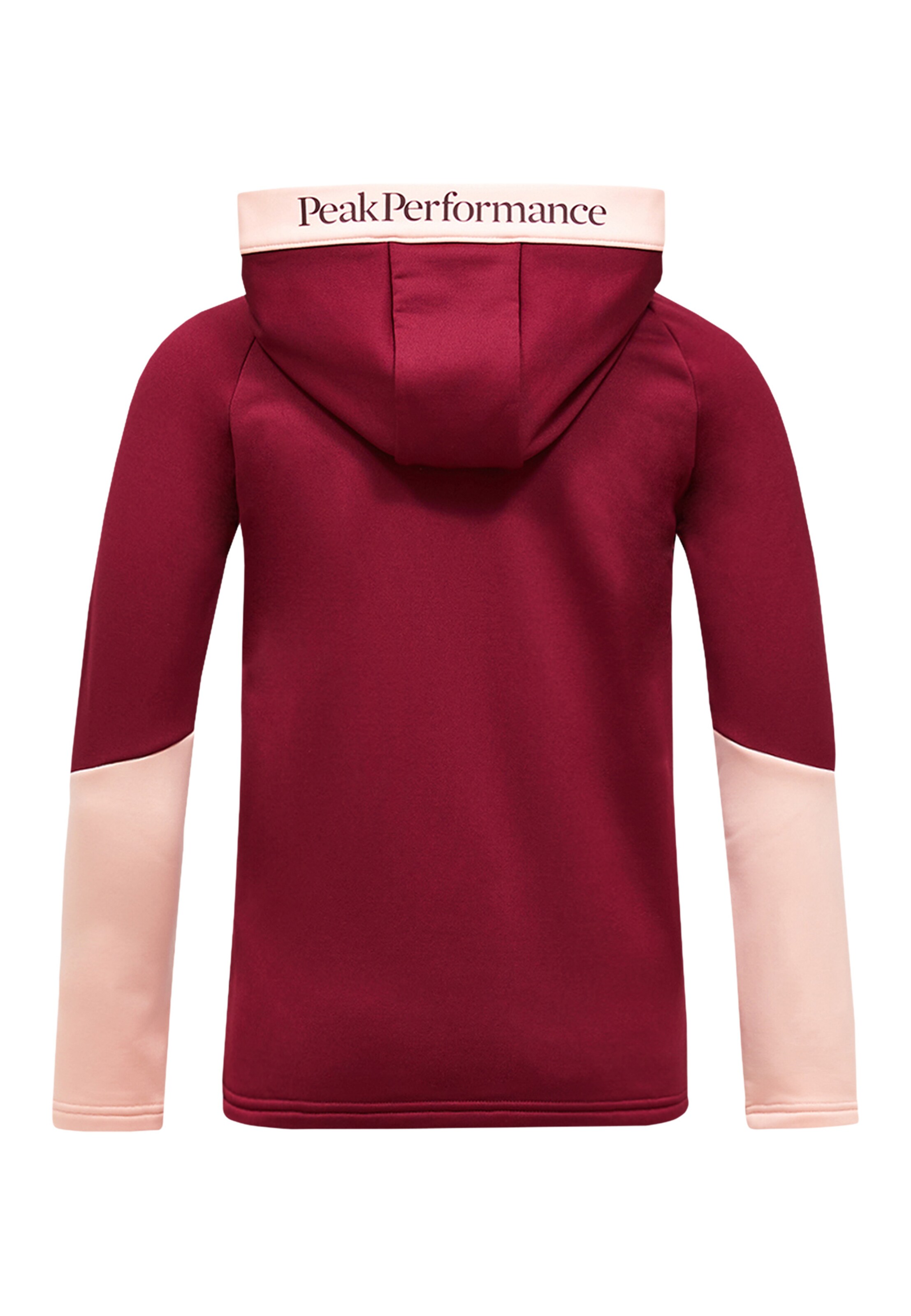 Veste de sport 'Jr Rider Essentials Midlayer Zip Hood' PEAK PERFORMANCE en rouge