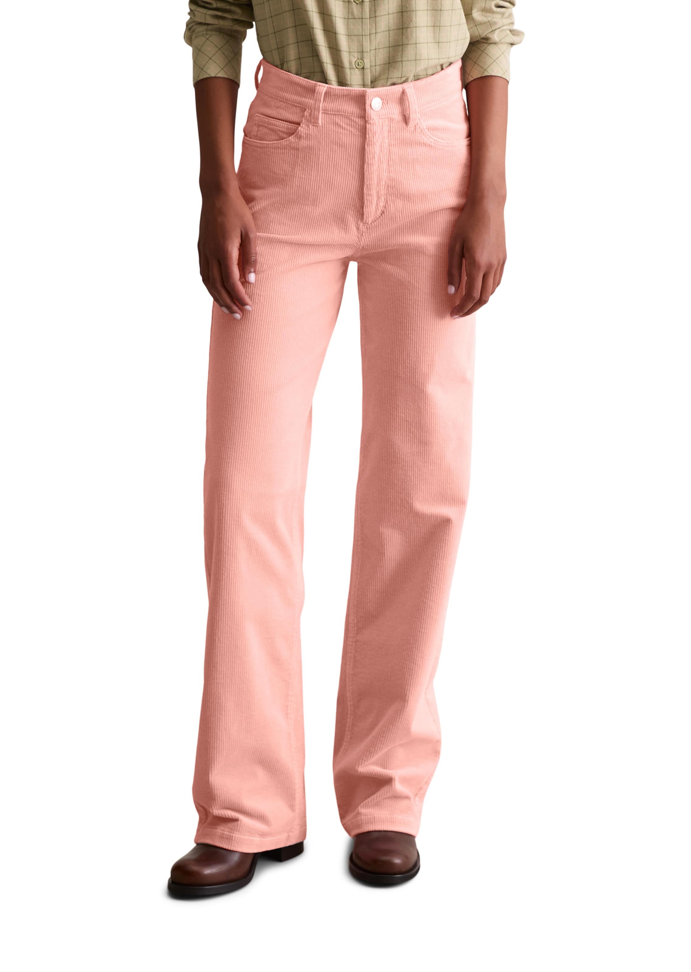 Marc O'Polo DENIM Široký strih Nohavice 'Tomma' - Ružová: predná strana