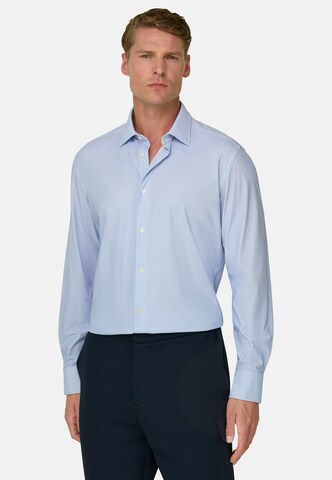 Coupe slim Chemise Boggi Milano en bleu : devant