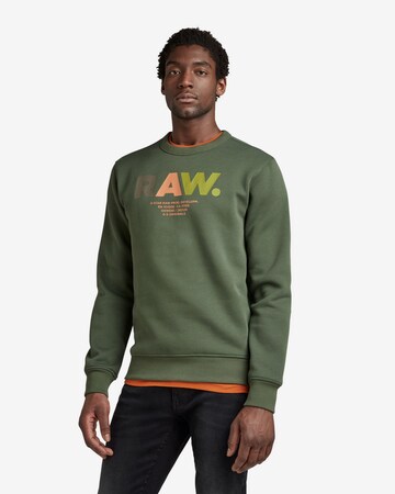 G-Star RAW Sweatshirt in Groen: voorkant