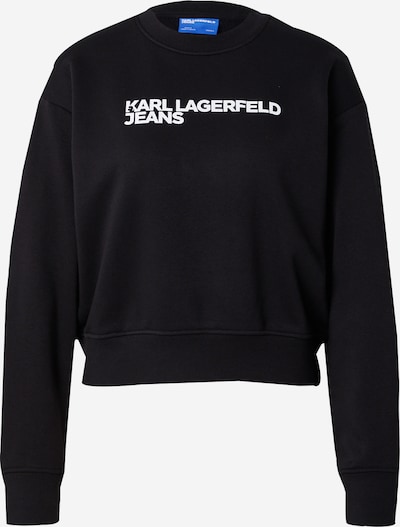 Megztinis be užsegimo 'Essential' iš KARL LAGERFELD JEANS, spalva – juoda / balta, Prekių apžvalga