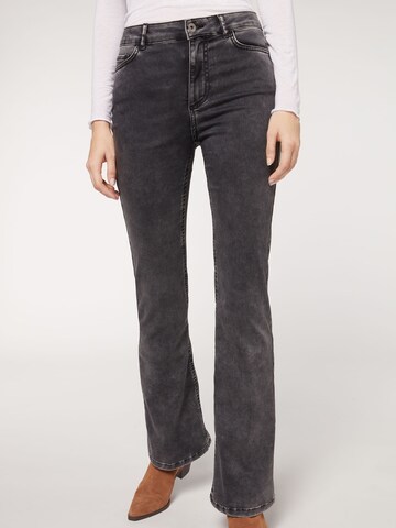 CALZEDONIA Boot cut Jeans in Grey: front