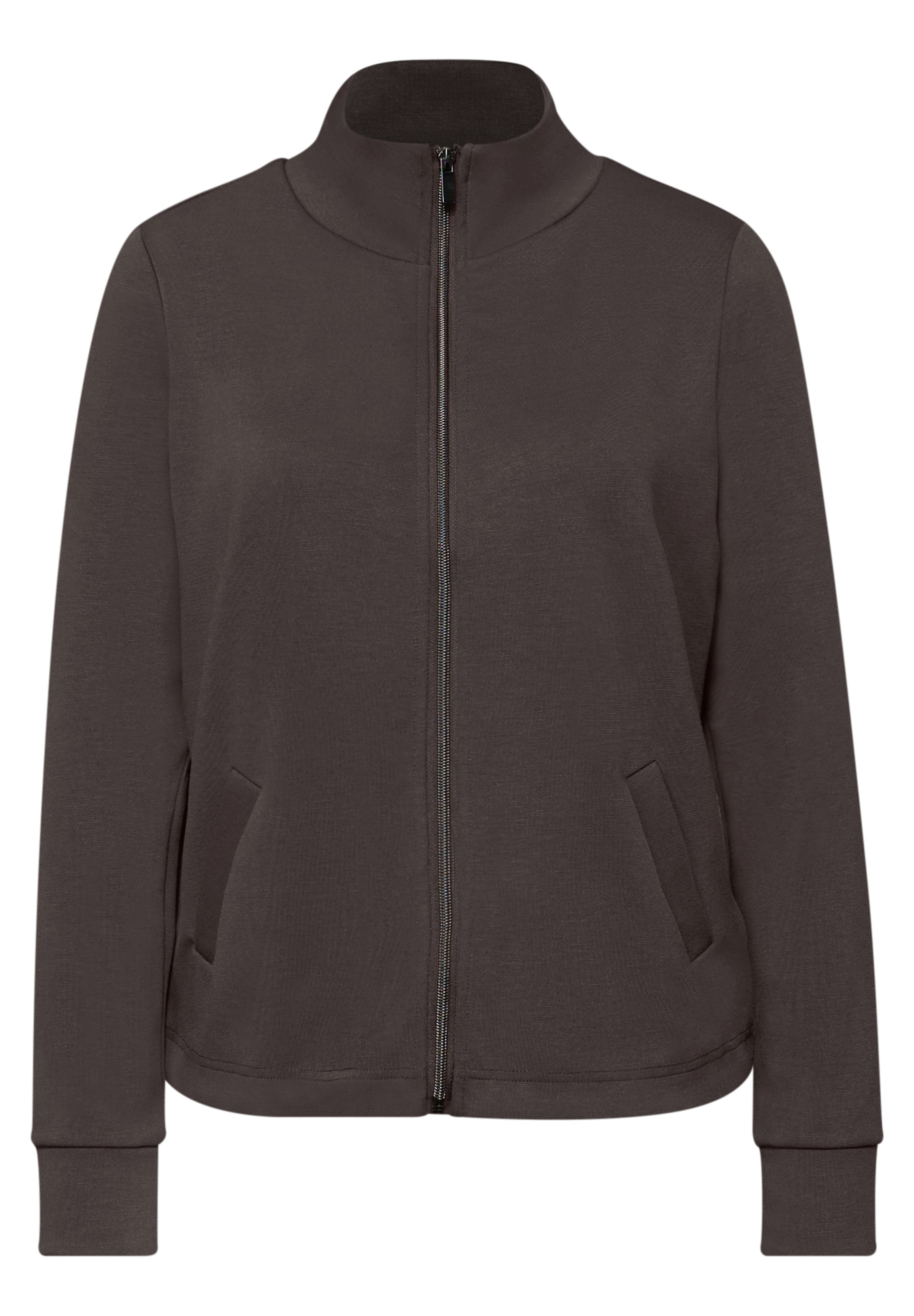 STREET ONE Sweatjacke in Braun: Vorderseite