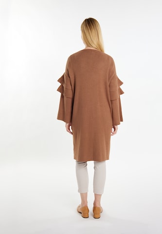 usha WHITE LABEL Knit Cardigan in Brown