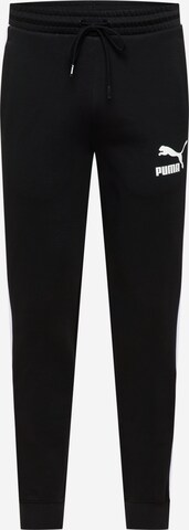 Pantaloni per outdoor 'Iconic T7' di PUMA in nero: frontale