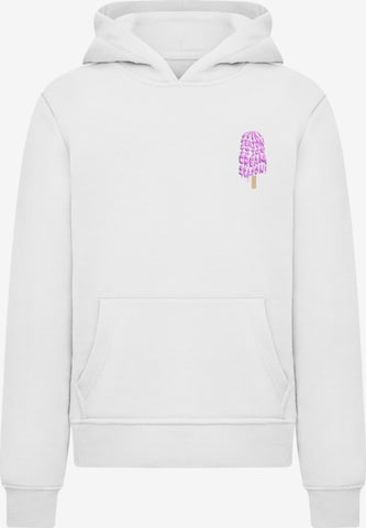 Merchcode Sweatshirt 'Ice Cream Season' in Weiß: Vorderseite