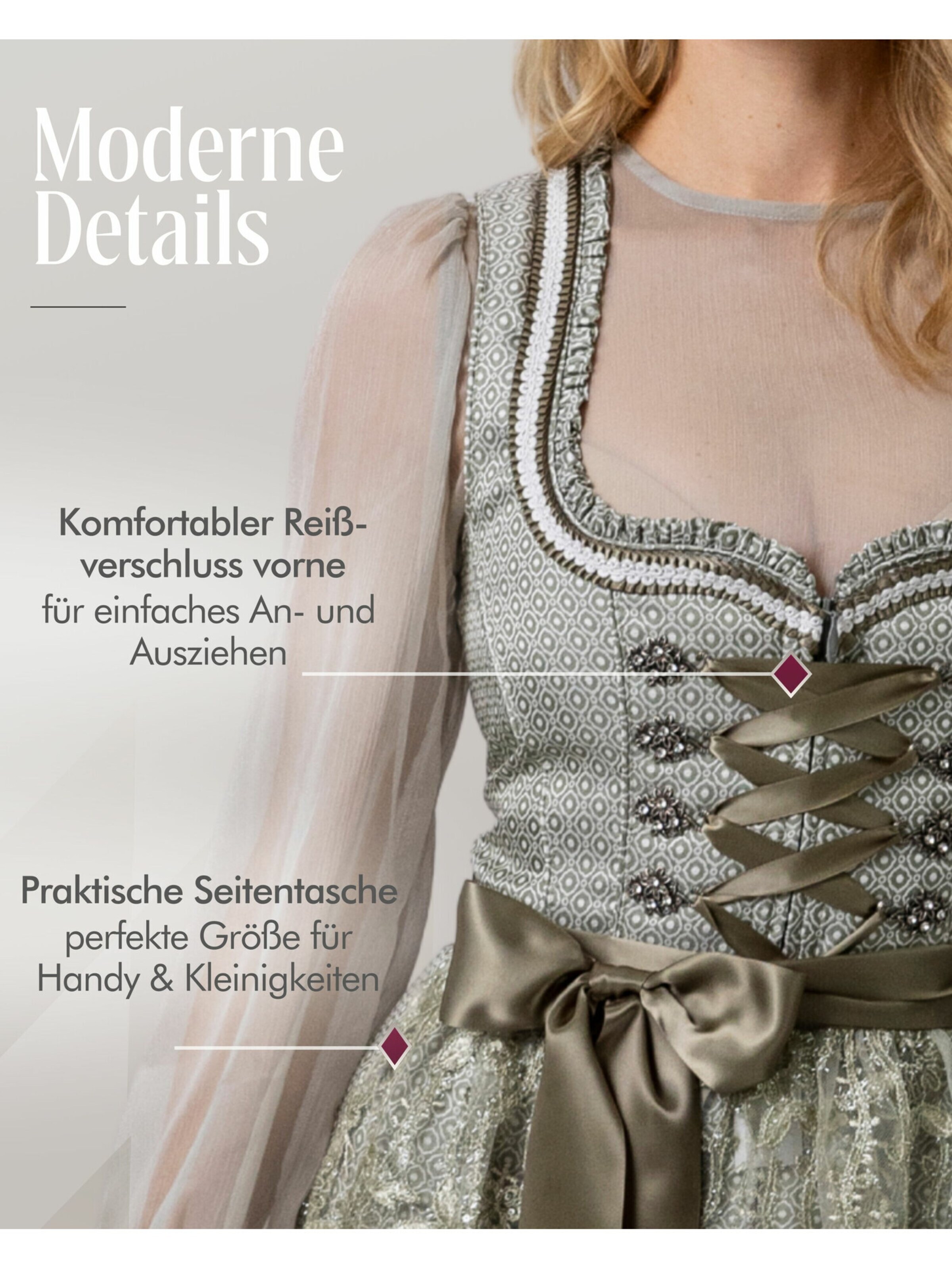 Trachtenhof Nübler Dirndl 'Dirndl mini Vivian' in Green