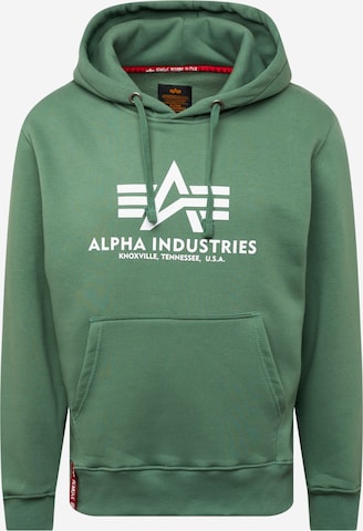 ALPHA INDUSTRIES Sweatshirt in Green: front