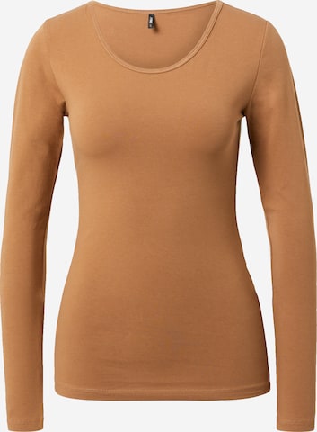 ONLY - Camiseta en marrón: frente