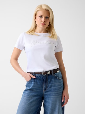T-shirt GUESS en blanc : devant
