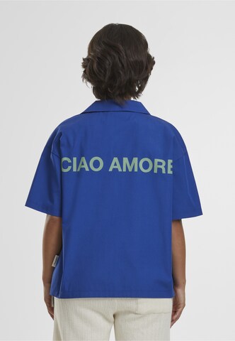 Prohibited Comfort Fit Hemd 'Ciao Amore' in Blau