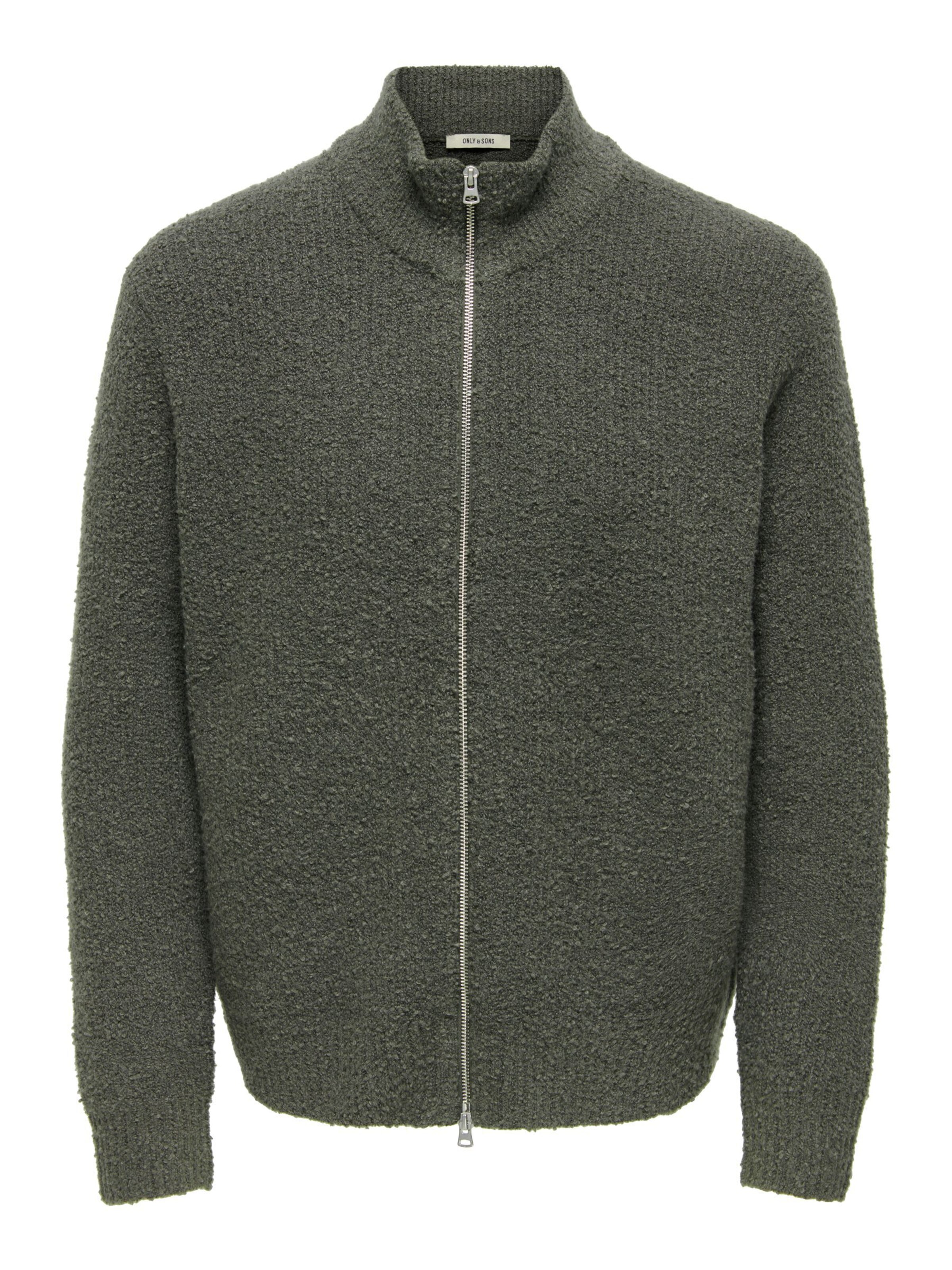 Only & Sons Strickjacke 'DALE ' in Grün: Vorderseite