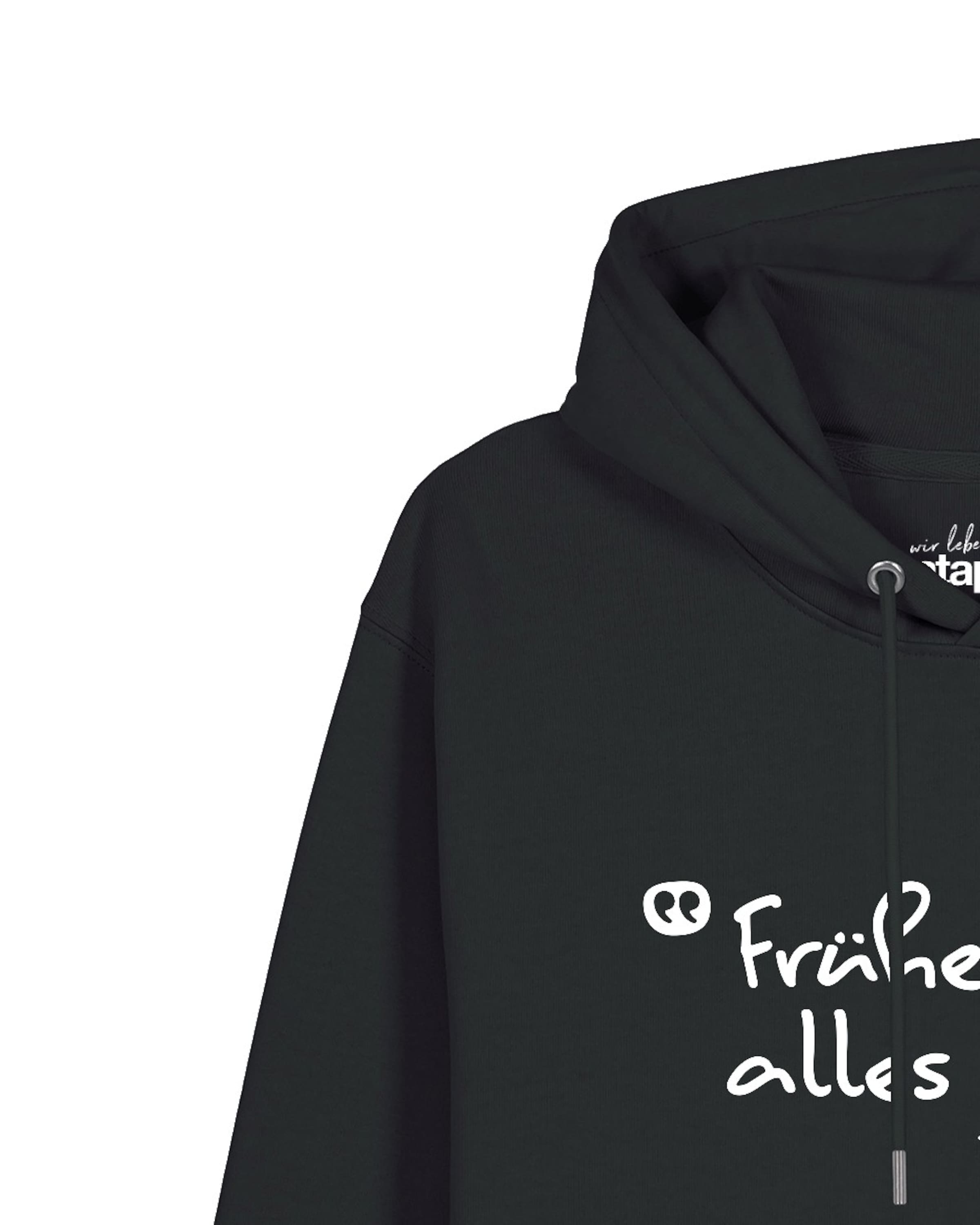 Watapparel Sweatshirt 'Früher War Alles Besser' in Zwart
