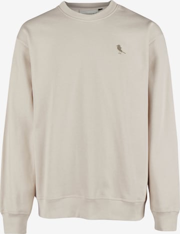 Cleptomanicx Sweatshirt 'Embro Gull Mono' in Beige: Vorderseite