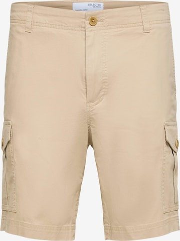 SELECTED HOMME Cargo trousers in Beige: front