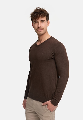 INDICODE JEANS Sweater 'Tikks' in Brown