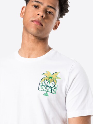 Tricou funcțional 'Summer Buckets' de la ADIDAS SPORTSWEAR pe alb