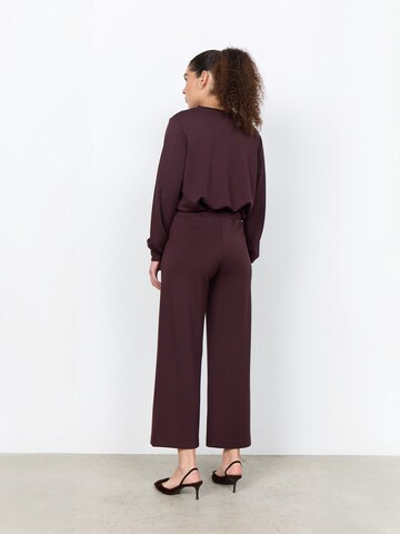 Soyaconcept Wide leg Broek ' SC-BANU ' in Lila: terug