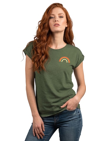 MAKAYA Shirt 'Rainbow' in Green: front