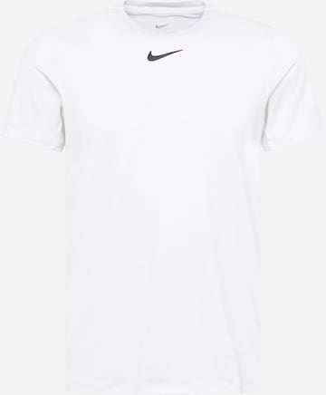 T-Shirt fonctionnel NIKE en blanc : devant