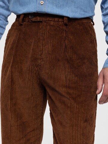 regular Pantaloni con pieghe di Antioch in marrone