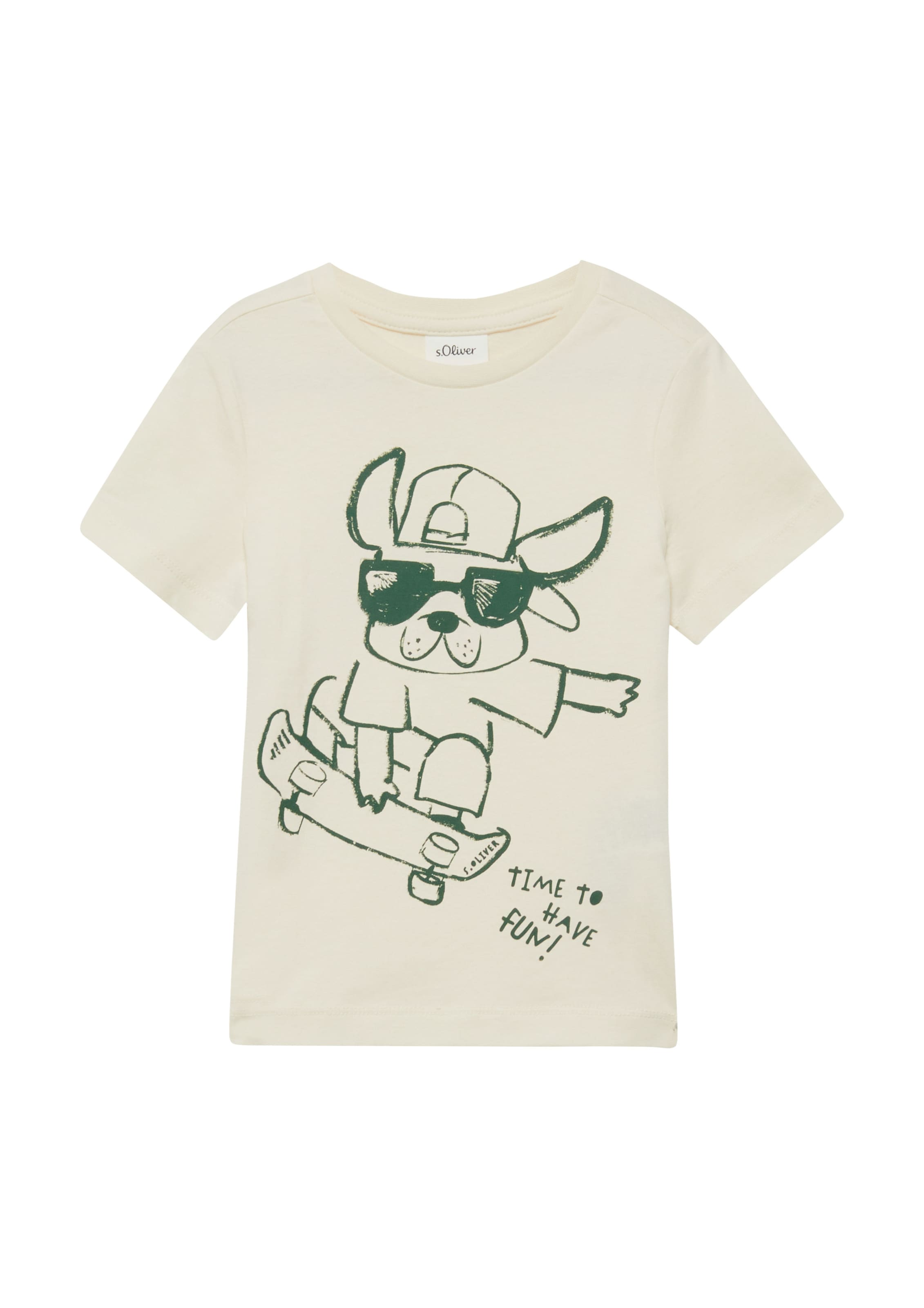 T-Shirt s.Oliver en beige : devant