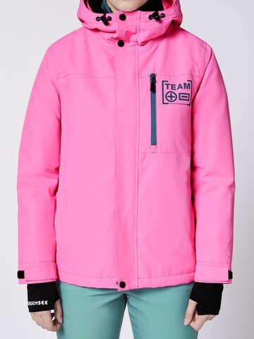CHIEMSEE Athletic Jacket ' mit reflektierenden Details ' in Pink: front