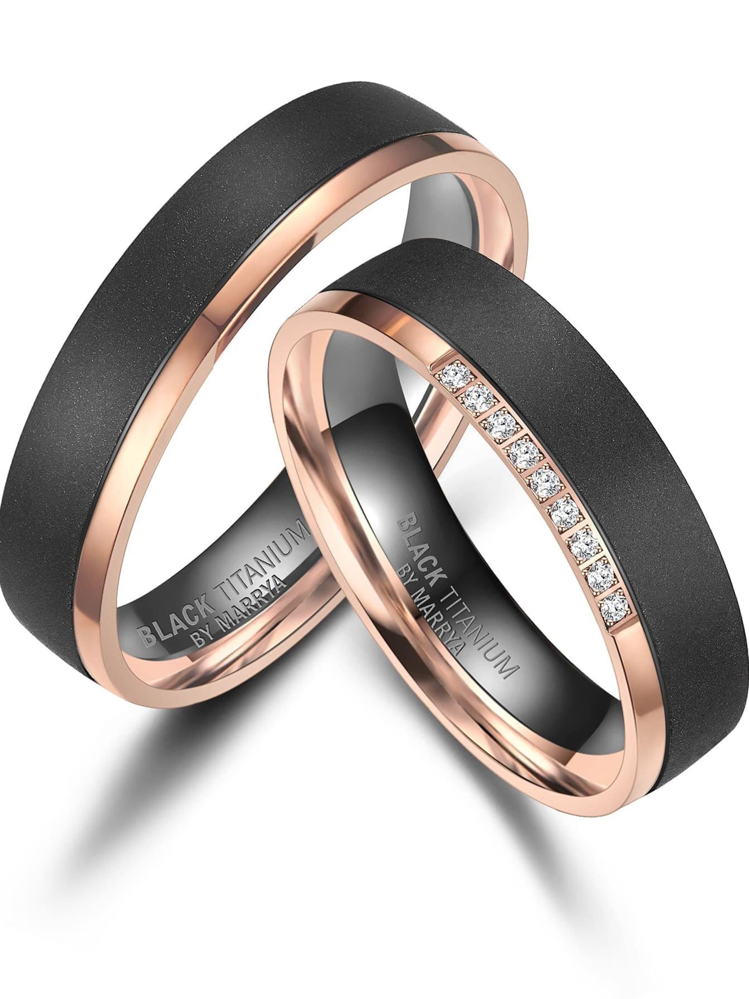 Anello 'MARRYA Ehering BT-06 aus Black Titanium' di MARRYA in nero
