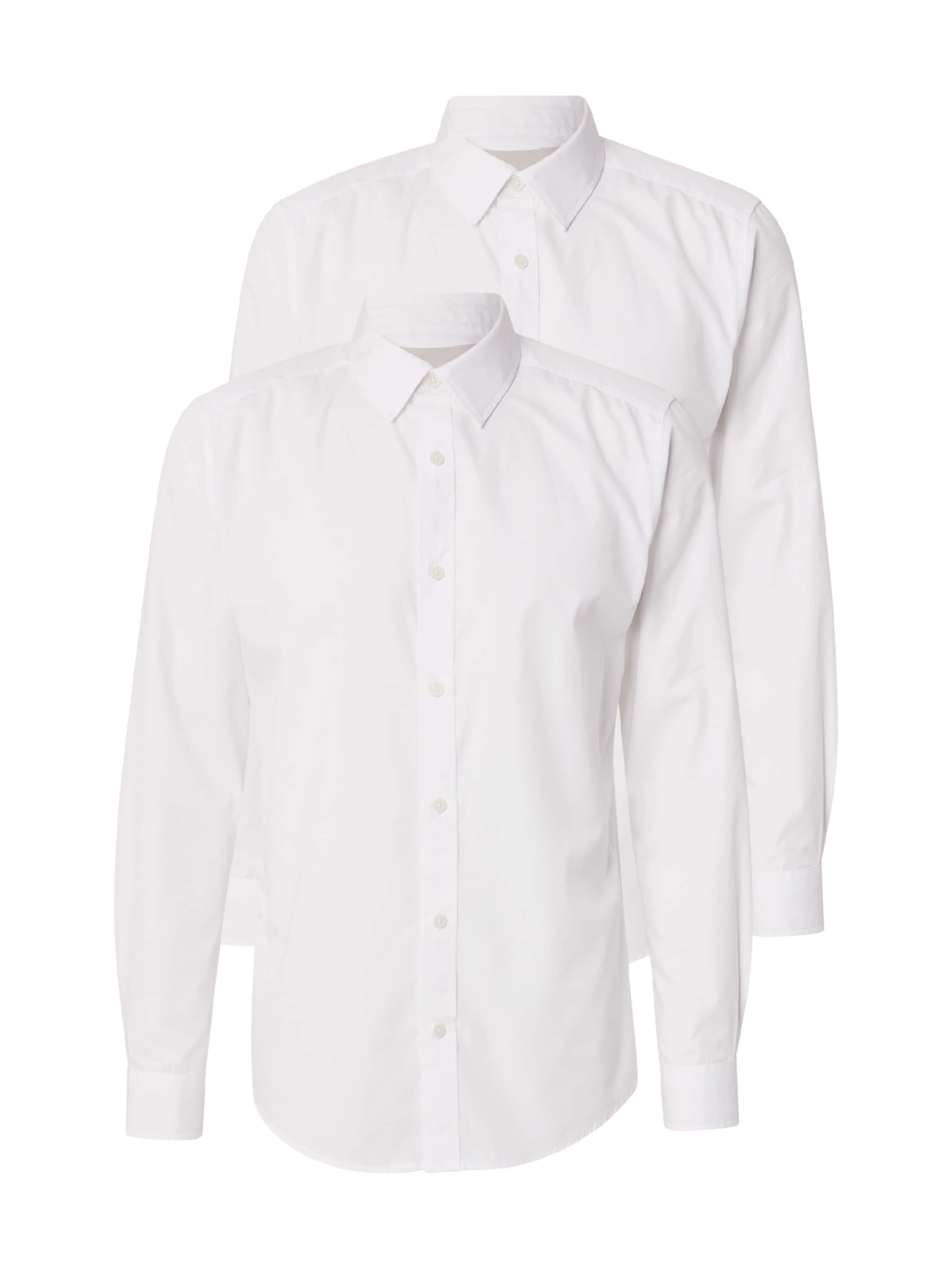 Only & Sons Regular fit Button Up Shirt 'ONSFLORIAN' in White: front