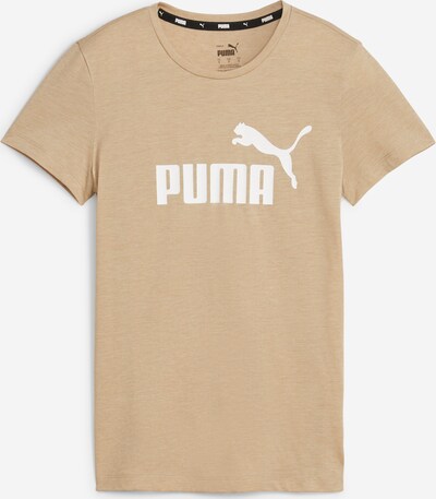 PUMA Functioneel shirt 'Essentials Heather' in de kleur Lichtbruin / Wit, Productweergave