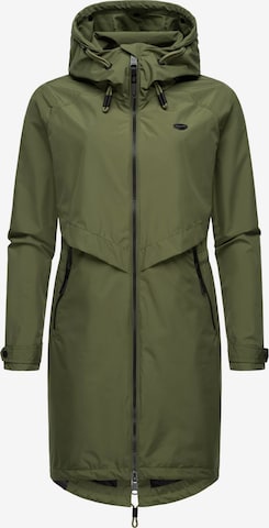 Manteau fonctionnel 'Frodik' Ragwear en vert : devant