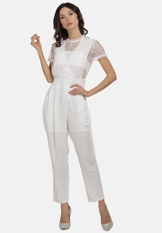 faina Jumpsuit in White: front