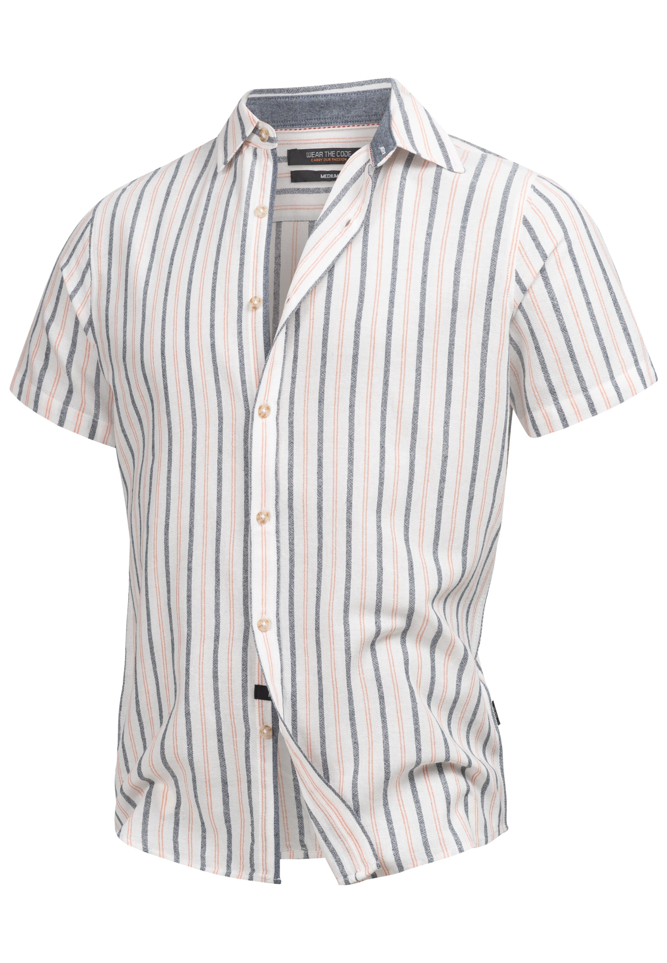 INDICODE JEANS Regular fit Button Up Shirt 'Lingo' in White: front