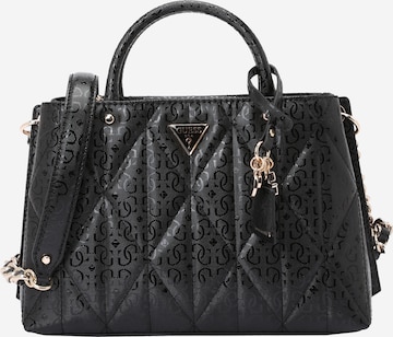 GUESS Käsilaukku 'ALDINA GIRLFRIEND SATCHEL' värissä musta: etupuoli