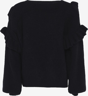 Pullover di faina in nero