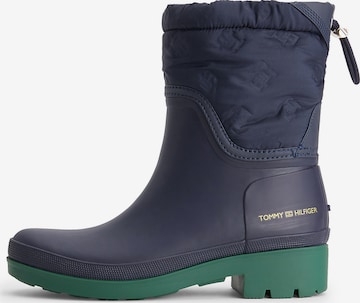 TOMMY HILFIGER Rubber Boots in Blue: front