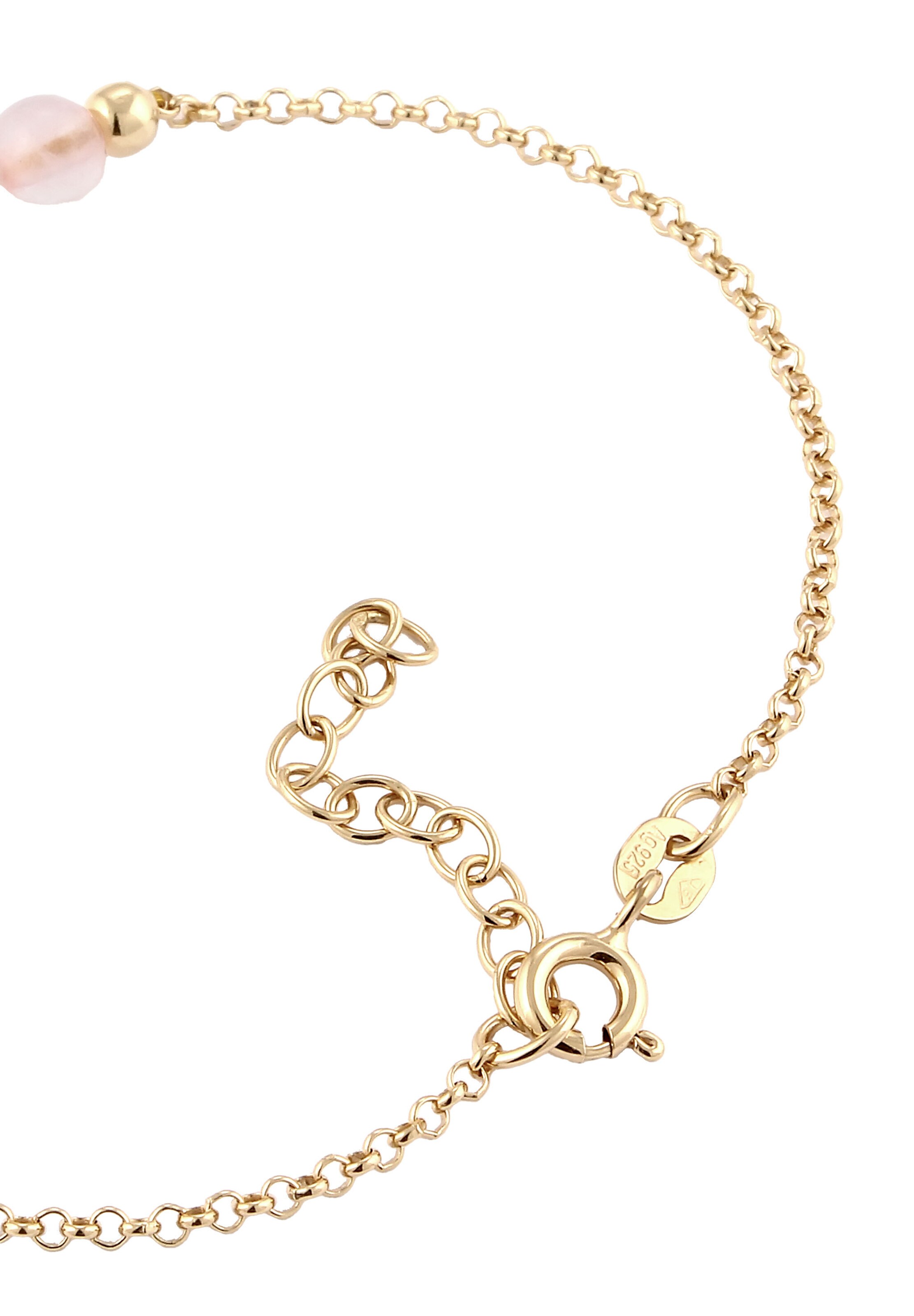 ELLI Armband 'Rosenquarz' in Goud