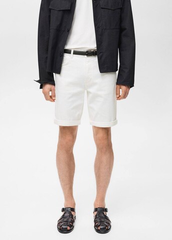 MANGO MAN Slim fit Jeans in White: front