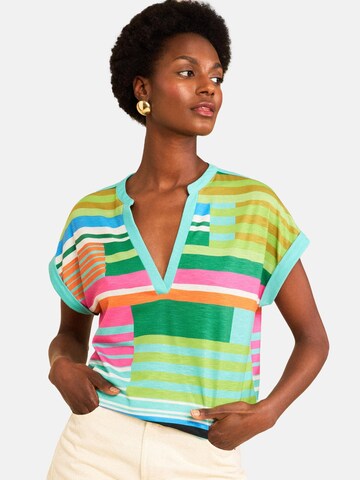 love & roses Shirt in Groen: voorkant