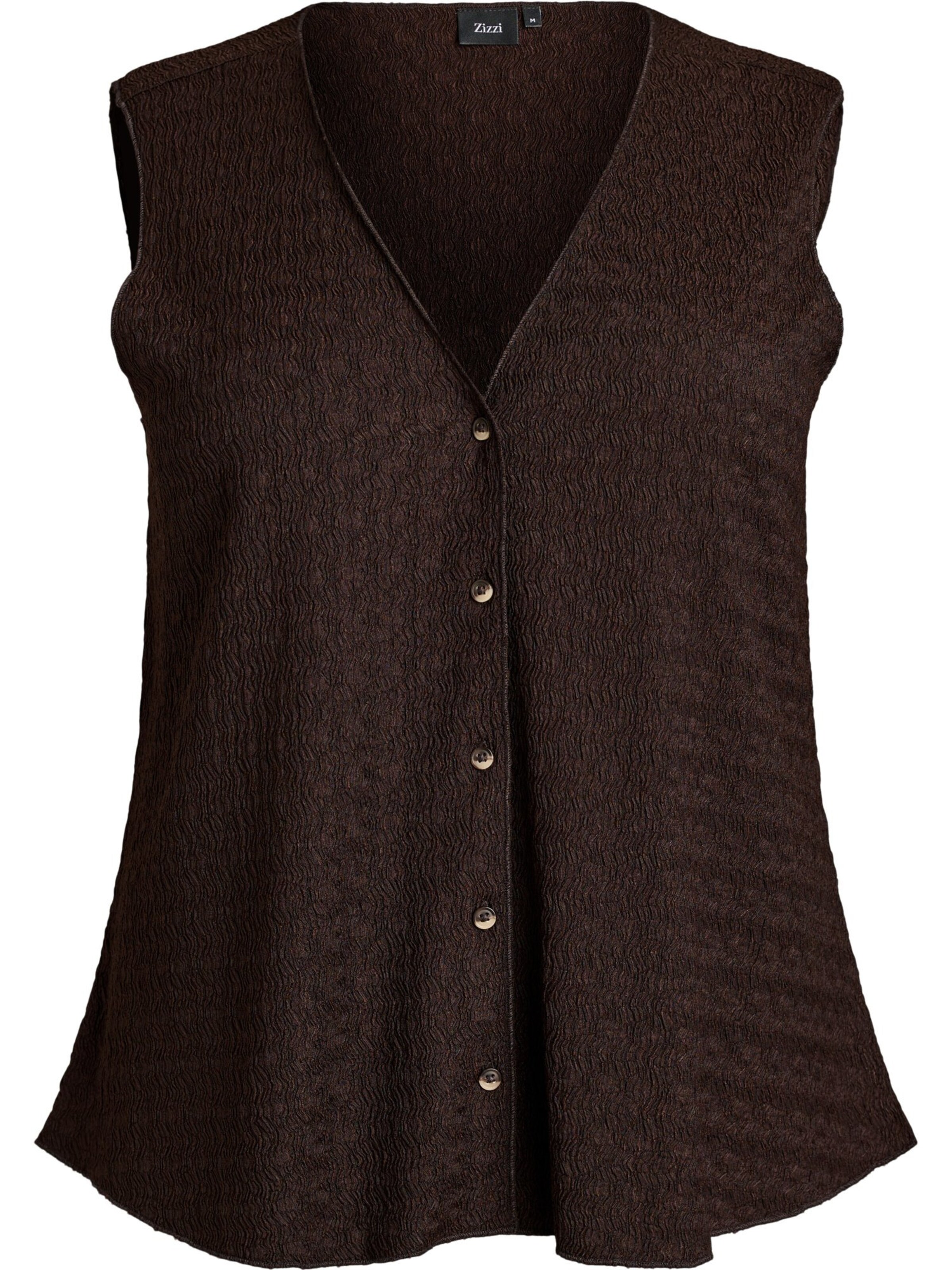 Zizzi Жилетка 'Talia' в Коричневый: спереди