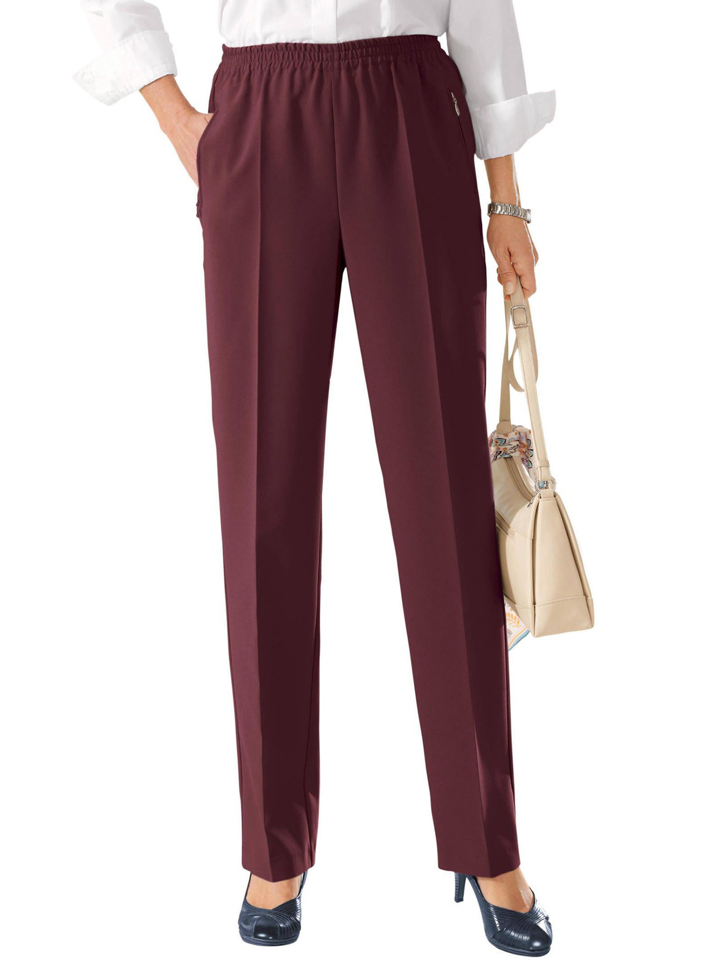 Goldner Regular Broek 'Louisa' in Rood: voorkant