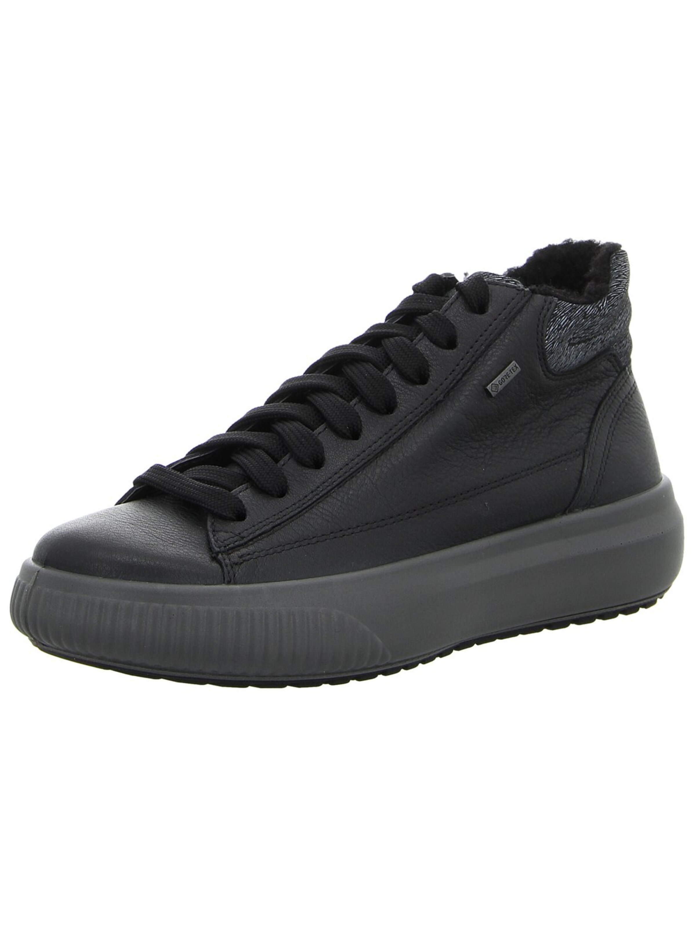 Legero Schnürstiefel 'Damen Stiefelette 2-000401-0100 Echt Leder in schwarz' in Schwarz: Vorderseite