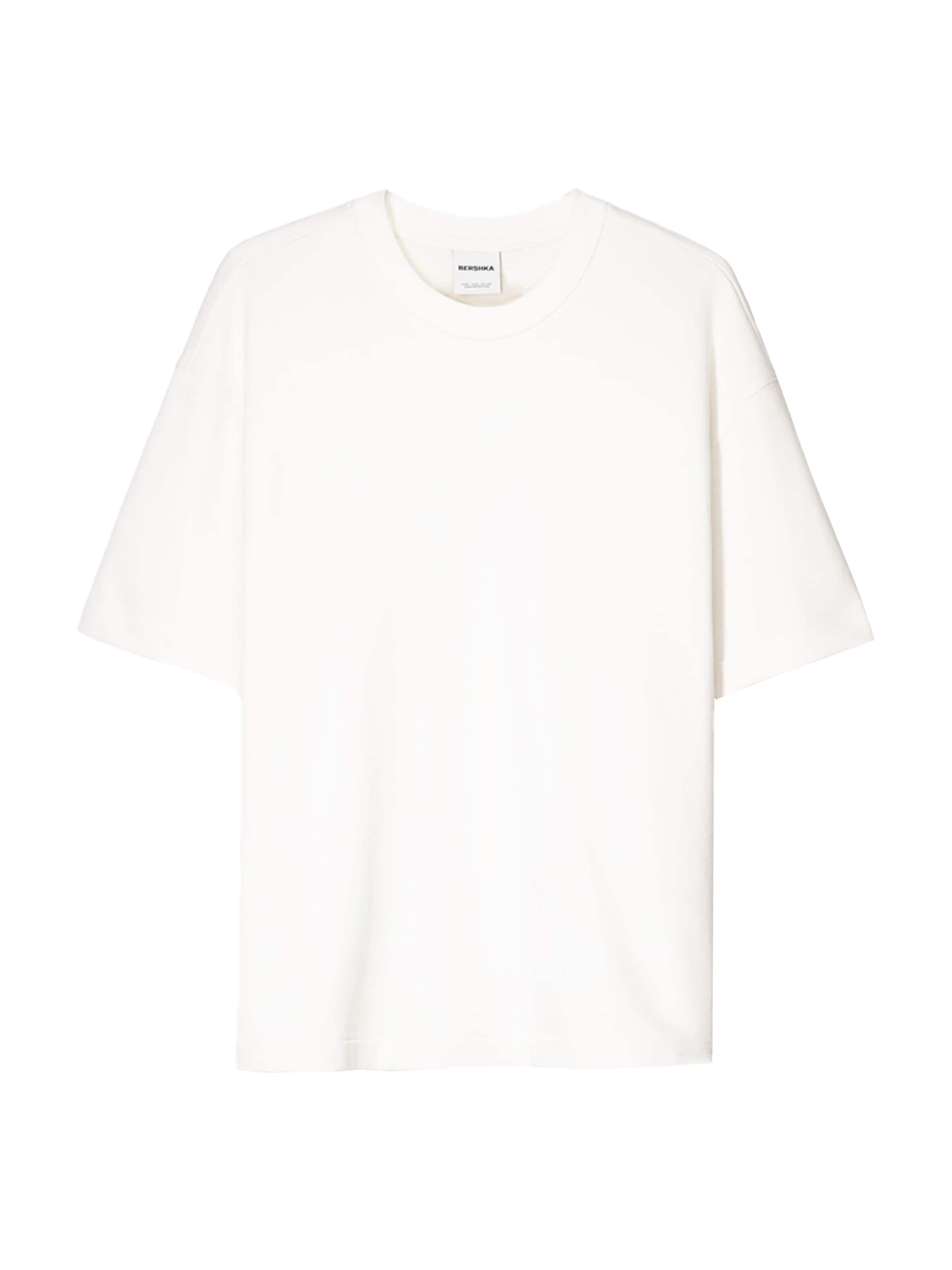 T-Shirt Bershka en blanc : devant