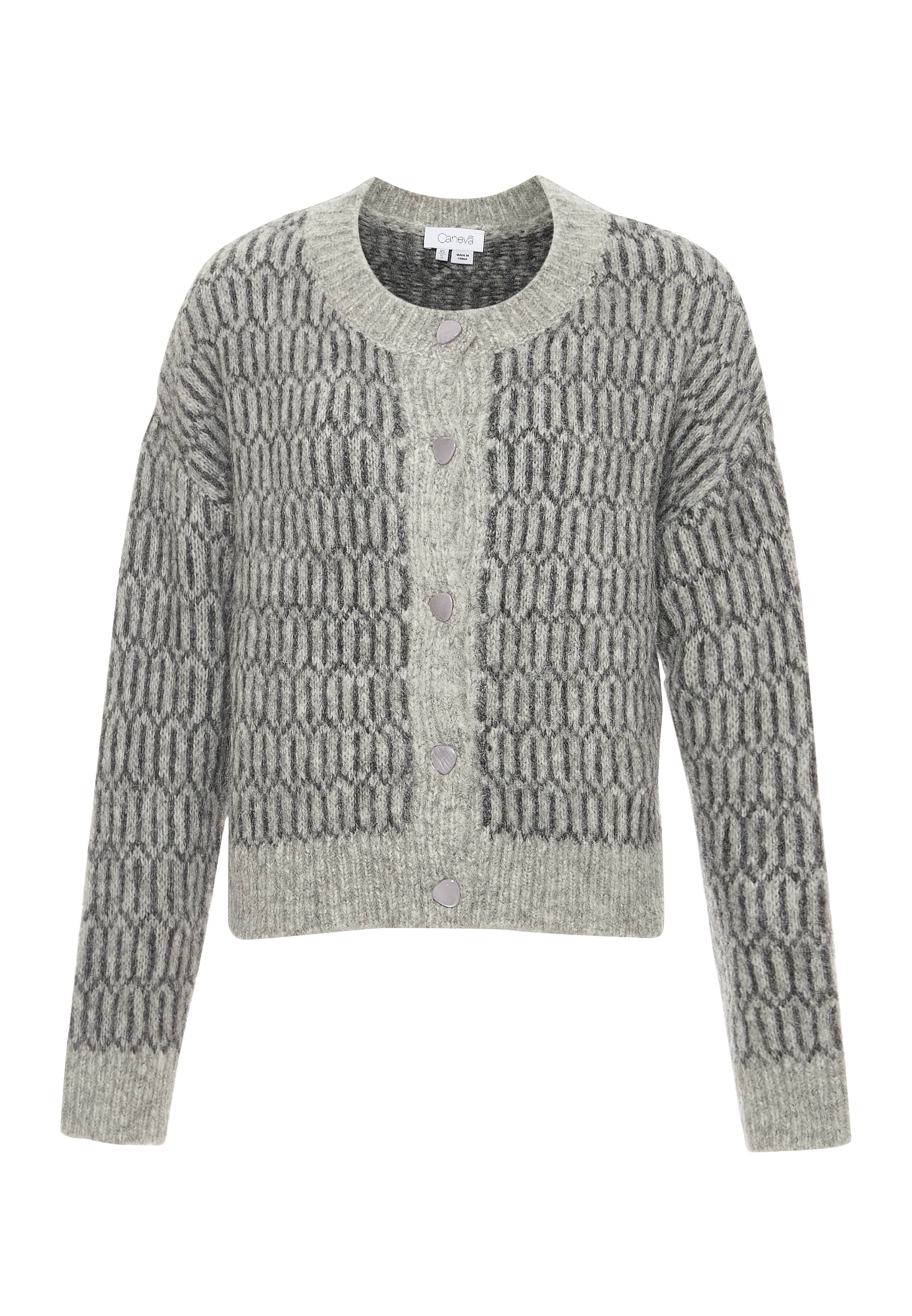 caneva Strickjacke in Grau: Vorderseite