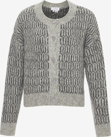 Cardigan caneva en gris : devant